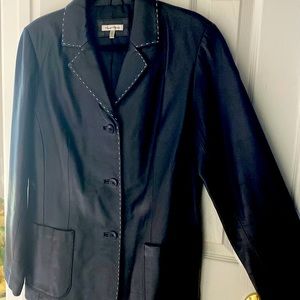 Black leather jacket